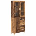vidaXL Haut Armoire Bois Ancien 69 5 x 34 x 180 cm Bois d'ingénierie