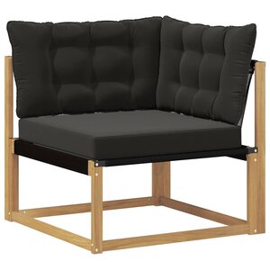 vidaXL Canapé d'angle extérieur Bois d'acacia massif et Textilène