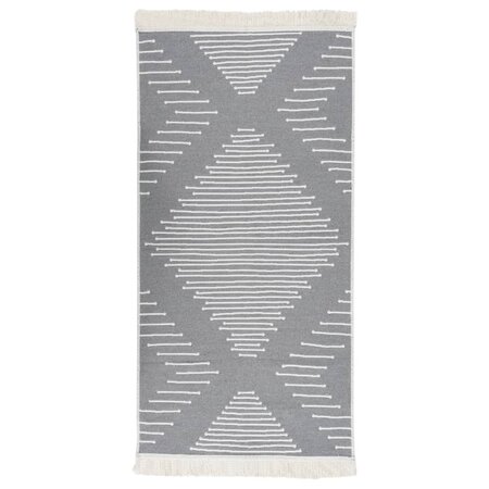 vidaXL Tapis Gris foncé 100x200 cm Coton