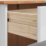 vidaXL Cabinet à chaussures ASKIM Blanc 85x35x108 cm Bois massif pin