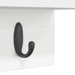 vidaXL Porte-manteau mural Blanc 40 x 10.5 x 18 cm Bois d'ingénierie