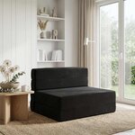 vidaXL Canapé-lit pliable Noir 70 x 80 x 60 cm Tissu