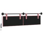 vidaXL Tête de lit suspendue Avec lumière LED Rose Velours