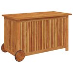 vidaXL Boîte de rangement de jardin avec roues 90x50x58 cm Bois acacia