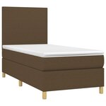 vidaXL Sommier à lattes de lit avec matelas Marron foncé 80x200 cm