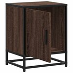 vidaXL Table de chevet chêne marron 40x31x50cm bois d'ingénierie métal
