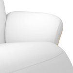 vidaXL Fauteuil inclinable avec repose-pieds blanc similicuir