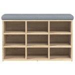 vidaXL Banc à chaussures chêne sonoma 82x32x50 cm bois d'ingénierie