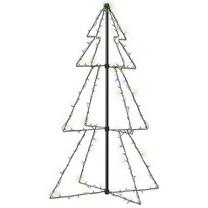 vidaXL Arbre de Noël cône 160 LED d'intérieur/d'extérieur 78x120 cm