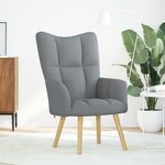 vidaXL Chaise de relaxation Gris clair Tissu