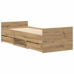 vidaXL Cadre de lit sans matelas chêne artisanal 90x200 cm