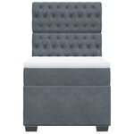 vidaXL Sommier à lattes de lit avec matelas Gris foncé 100x200 cm