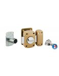 THIRARD - Verrou à bouton Transit 2 A2P* pour porte d'entrée  cylindre 40mm  acier  4 clés  époxy bronze - THIRARD