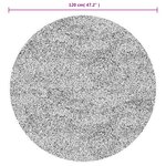 vidaXL Tapis IZA poils courts style scandinave gris Ø 120 cm