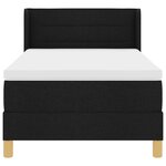 vidaXL Lit à ressorts avec matelas avec tête de lit Noir 80 x 200 cm