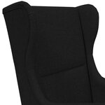 vidaXL fauteuil Noir tissu