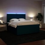vidaXL Sommier à lattes de lit et matelas bleu 180x200 cm velours