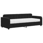 vidaXL Lit de jour avec matelas noir 80x200 cm velours