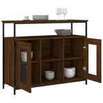 vidaXL Buffet chêne marron 100x35x80 cm bois d'ingénierie