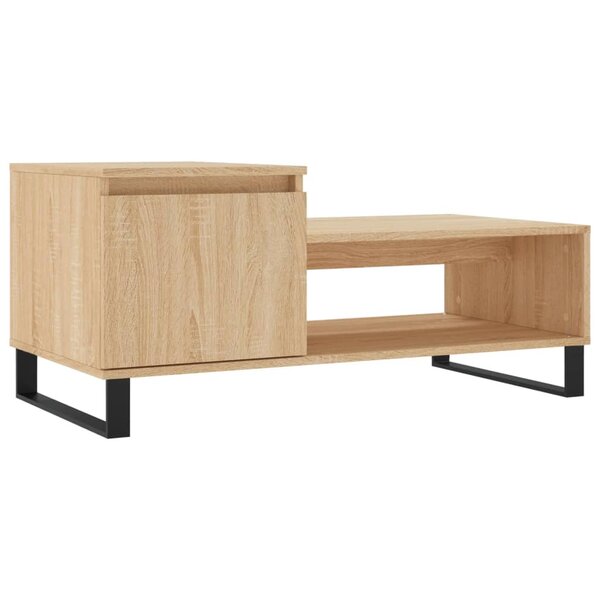 vidaXL Table basse Chêne sonoma 100x50x45 cm Bois d'ingénierie