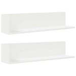 vidaXL Étagères murales 2 Pièces blanc 75x16 5x16 5 cm bois d'ingénierie