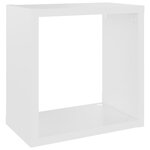 vidaXL Étagères cube murales 2 Pièces Blanc 26x15x26 cm
