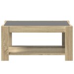 vidaXL Table basse avec LED chêne sonoma 93x53x45 cm bois d'ingénierie