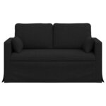 vidaXL Canapé Noir 139 x 78 x 80 cm tissu