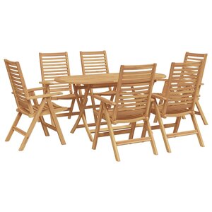 vidaXL Ensemble de salle à manger pour jardin 7 pc Marron
