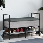 vidaXL Banc à chaussures sonoma gris 85 5x42x57 5 cm bois d'ingénierie