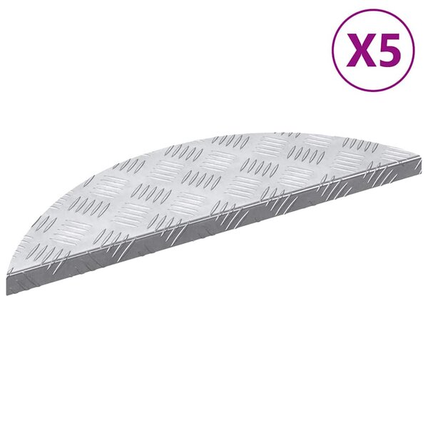 vidaXL Treads en Aluminium 5 Pièces Antidérapants 60x18 cm
