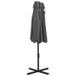 vidaXL Parasol d'extérieur poteau en aluminium 460x270 cm anthracite