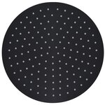 vidaXL Pomme de douche pluie Acier inoxydable 30 cm Ronde Noir