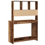 vidaXL Bureau avec étagères vieux bois 102x45x148 cm bois d'ingénierie