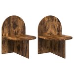 vidaXL Table de chevet 2 Pièces Chêne fumé 48 x 49 x 65 cm