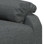 vidaXL Fauteuil inclinable électrique Gris foncé Tissu