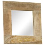 vidaXL Miroir Bois de manguier massif 50 x 50 cm