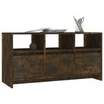 vidaXL Meuble TV Chêne fumé 102x37 5x52 5 cm Bois d'ingénierie