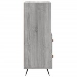 vidaXL Buffet Sonoma gris 34 5x34x90 cm Bois d'ingénierie