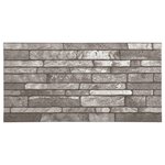 vidaXL Panneaux muraux 3D avec design de brique gris foncé 10 Pièces EPS