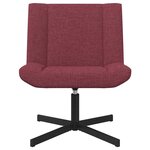 vidaXL Chaise pivotante Bordeaux 63 x 75 x 76 cm tissu