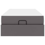 vidaXL Cadre de lit avec matelas avec matelas 2 Pièces Gris PVC