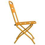 vidaXL Chaise de jardin pliante 2 Pièces Moutarde 55 x 56 5 x 91cm Acier