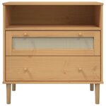 vidaXL Buffet SENJA aspect rotin marron 80x40x80 cm bois massif de pin