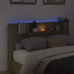 vidaXL Tête de lit avec étagère Chêne Sonoma 160 x 16 5 x 103 5 cm