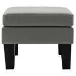 vidaXL Repose-pied Gris Similicuir