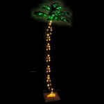 vidaXL Palmier à LED 136 LED Blanc chaud 220 cm