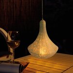 Luxform Lanterne de jardin à LED à piles Marrakesh Blanc