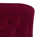 vidaXL Chaise à dîner Rouge bordeaux 53x52x98 cm Velours et inox