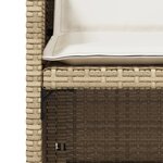 vidaXL Chaises de jardin avec coussins lot de 4 beige résine tressée